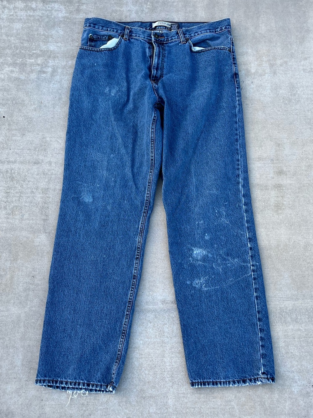 urban pipeline Streetwear Men's Dark Blue Straight Jeans size 36x32